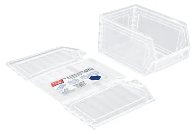 5 Aufbewahrungsboxen, faltbar, stapelbar, Kunststoff, 236x160x130 mm