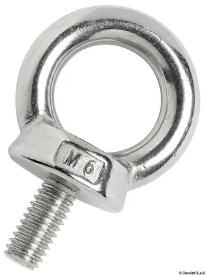 Zdjęcie produktu dla Osculati Forged Eyebolt AISI316 Male Przelotka kuta, Kółko z pręta, Ucho pokładowe
