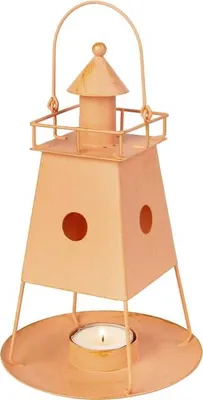 Produktbild von Leuchtturm orange - ca. 12 x 12 x 20 cm