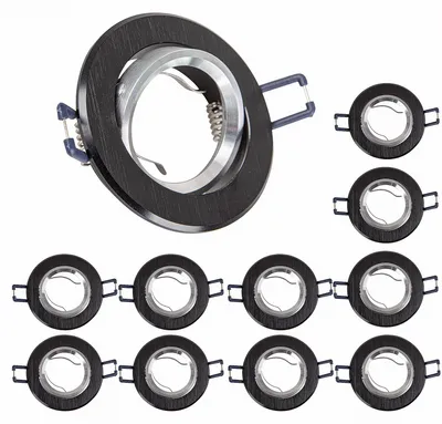 Produktbild von 10x Einbaurahmen GU10 SET 68mm inkl GU10 Sockel 16302-5