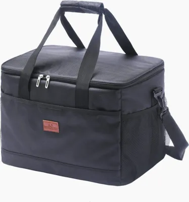 Produktbild von Welikera Kühltasche, 33L Große Kühltasche Faltbare Lunchtasche  Picknicktasche Isoliertasche Thermotasche für Unterwegs, Mittagessen, Büro, Arbeit, Schule, Schwarz
