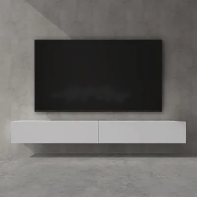 Produktbild von doporro TV Lowboard hängend Fernsehschrank Wohnzimmer | TV-Schrank hängend Fernsehtisch Hängeschrank 240cm Fernsehschrank02