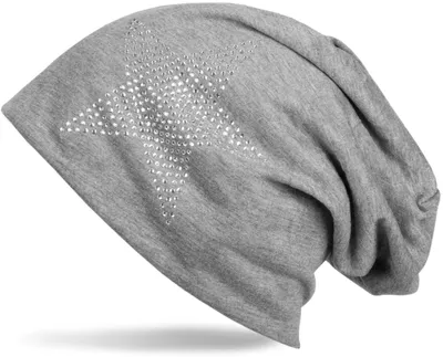 Image de styleBREAKER Bonnet classique léger unie avec étoile et application de strass 04024019