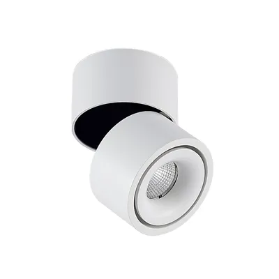 A white LED spotlight is shown against a white background.