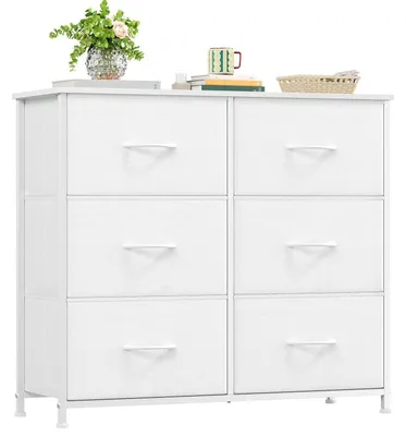 Productafbeelding van Commode met 6 lades, wit, 80x30x71,5 cm