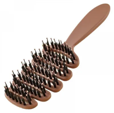 Produktbild von Cithway Volumen+ Bürste mit Borsten, Wildschweinborsten Bürste, Cithway Volumenbürste, Haarbürste Toupierbürste, Haarbürste Stylingbürste für Frauen und Männer (Braun)
