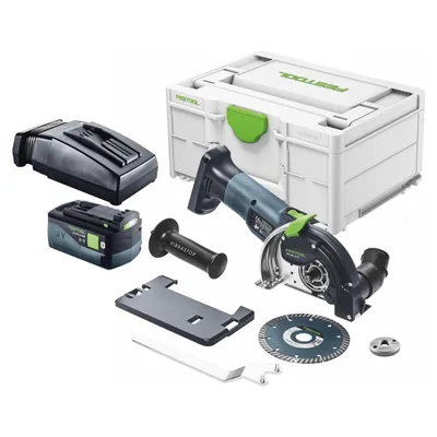 Produktbild von Festool DSC-AGC 18-125 FH EB-Basic Akku Freihandtrennsystem 18 V 125 mm Brushless + 1x Akku 5,0 Ah + Ladegerät + Systainer