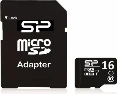 Obrázok produktu pre Silicon Power SP016GBSTH010V10SP, 16 GB, MicroSDHC, Trieda 10, UHS-I, 40 MB/s, Class 1 (U1)