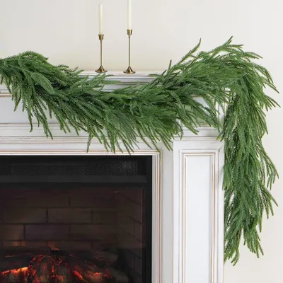 Künstliche Tannengirlande mit Schleife, 2,7 m, Weihnachtsdeko