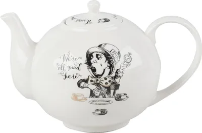 Produktbild von Teekanne Alice im Wunderland - Feines Porzellan - 1,1 Liter - Weiß