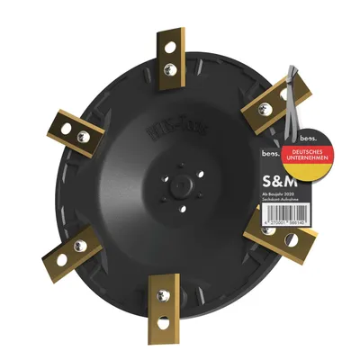 Immagine prodotto di beos® Premium - Disco lame modificato per robot tosaerba con 6 lame - Worx Landroid S&M (dal 2020) - Disco lame rinforzato con fibra di vetro, Ø 150 mm - Esagonale