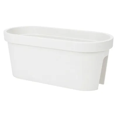 Produktbild von Balkon Blumentopf OVAL - Farbe: WEISS - Größe: 60x28 cm