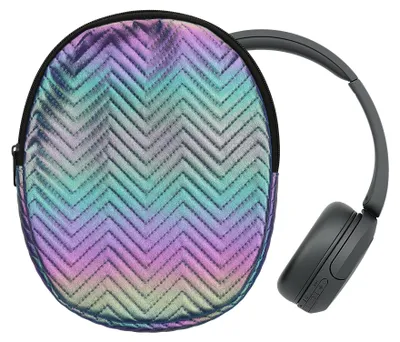 Produktbild von kwmobile Hülle für Sony WH-CH520 / WH-CH510 / MDR-ZX110 Tasche - Case für Headset aus Metallic Kunstleder und Nylon - Mehrfarbig