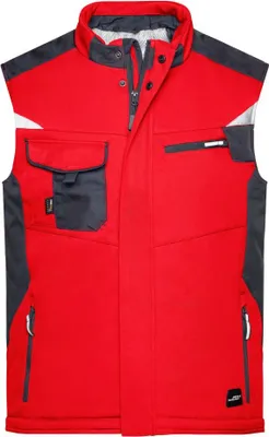 Produktbild von Craftsmen Softshell Vest - STRONG - red/black, Gr. 5XL