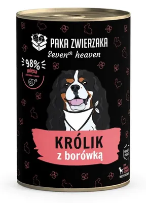 Productafbeelding van PAKA ZWIERZAKA Seventh Heaven Konijn met bosbessen. Mono - natvoer voor honden - 400g