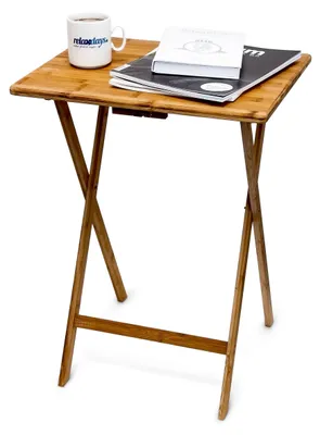 Klappbarer Beistelltisch aus Bambus, 63x48x38,5 cm, natur