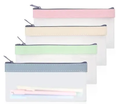 Produktbild von Durchsichtige Etuis, klein, 4er Pack, für Reise, Schule, Büro
