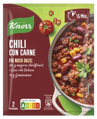 Produktbild von Knorr Fix Chili con Carne Würzmischung 33g natürliche
