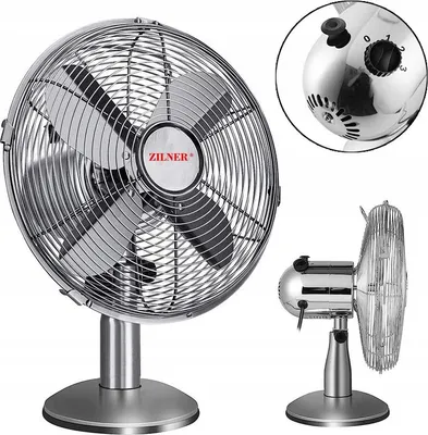 Immagine prodotto di Ventilatore a piantana WIATRAK, potente 40W, grande circolatore, cromo, METALLO