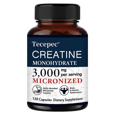 Obrázok produktu pre Kreatín monohydrát 3000 mg (120 kapsúl) doplnok stravy, mozog, pamäť, sústredenie, svaly, zdravie svalov, sila, vytrvalosť