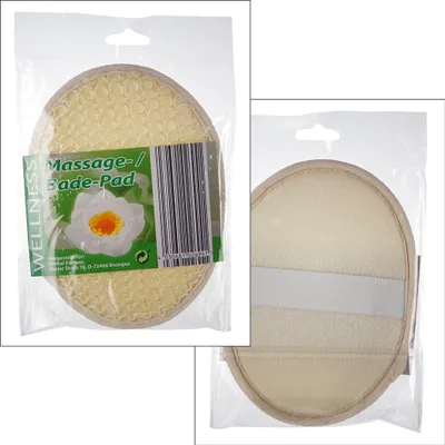 Obrázok produktu pre 1 x masážna podložka/podložka do kúpeľa, 17 x 13 cm, sisalový povrch, vnútri penová guma
