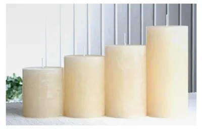 Produktbild von Birsppy Rustik-Stumpenkerzen-Adventsset, groß, 7 cm Ø, Creme