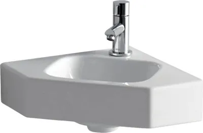 Produktbild von GEBERIT Eckhandwaschbecken iCon Schenkel 33 cm weiß 124729000