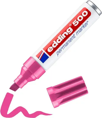 Produktbild von Edding 500, Pink, Meißel, Mehrfarbig, Aluminium, Medium, 2 mm