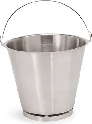 Produktbild von 2x Eimer 15 L Chromnickelstahl, silber