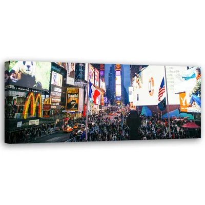 Produktbild von Leinwandbild Times Square, New York 120x40 Feeby Bunt bild für die wand bereit zum aufhängen