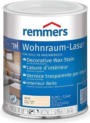 Obrázok produktu pre Remmers Obývacia lazúra 0,75 l vedro biela