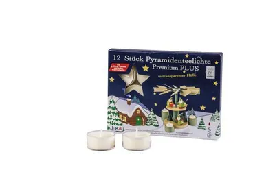 Produktbild von Pyramiden-Teelichter Premium Plus, 12 Stück von JEKA Ebersbacher Kerzen