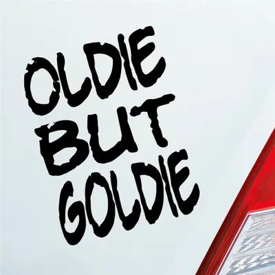 Produktbild von Auto Aufkleber Oldie But Goldie Tuning 12x9 cm Schwarz Matt Sticker Heckscheibenaufkleber