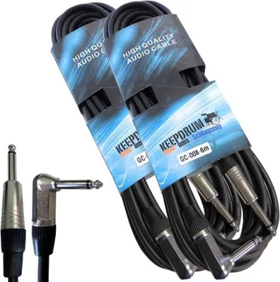 Produktbild von keepdrum GC-008 6m Instrumentenkabel Winkel 2 Stück