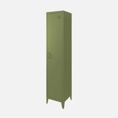 Produktbild von sweeek - Industrieller Schrank aus Stahl mit 4 Stauräumen - Khaki