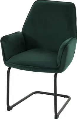 Produktbild von Freischwinger HWC-G67, Esszimmerstuhl Küchenstuhl Stuhl, Stoff/Textil  MVG  grün