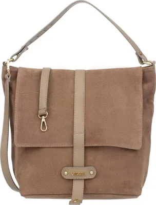 Produktbild von Vezze - Große Umhängetasche aus Wildleder „Yucca Taupe“