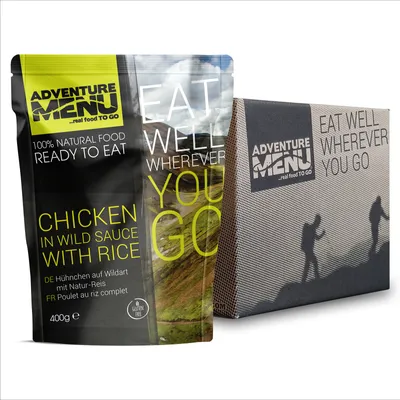 Produktbild von Adventure Menu Hähnchen in Wildsauce und Reis - 10 Stück à 400g