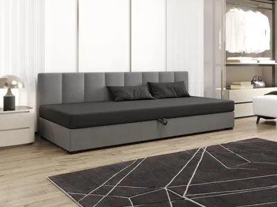 Obrázek produktu pro Jednolůžková postel 120x195 MANKA BIZ 1 - šedá / světle šedá