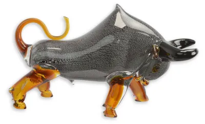 Produktbild von MURANO-STIL: Glasfigur einer Stier