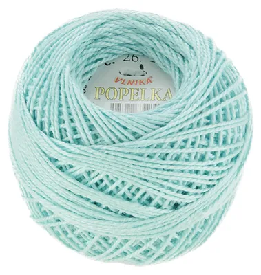 10g Kreuzstickgarn / Häkelgarn Popelka eisblau