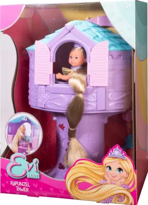 Obrázok produktu pre Lalka Evi Księżniczka Roszpunka z Wieżą 32 cm