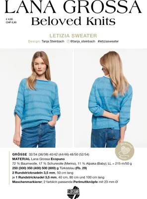 Produktbild von Lana Grossa LETIZIA SWEATER Beloved Knits No. 3  