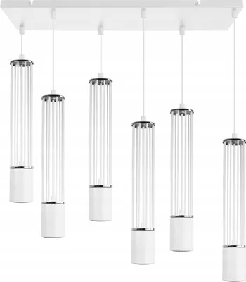 Produktbild von LED Deckenlampe Hängelampe Kronleuchter weiß elegant Loft für Küche und Zimmer