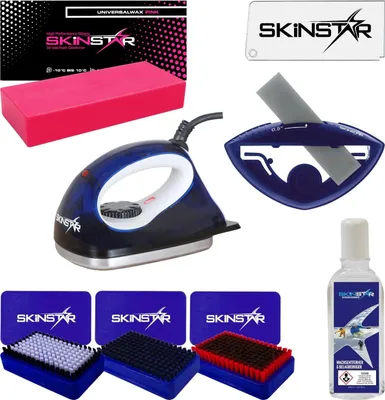Image de SkinStar Ski Wachs & Kantenschleifer Set Fer à repasser Brosses Wax Cleaner 8-pièces
