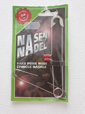 Produktbild von Fu13515 silber Damen Herren Nasen Nadel Scherzartikel