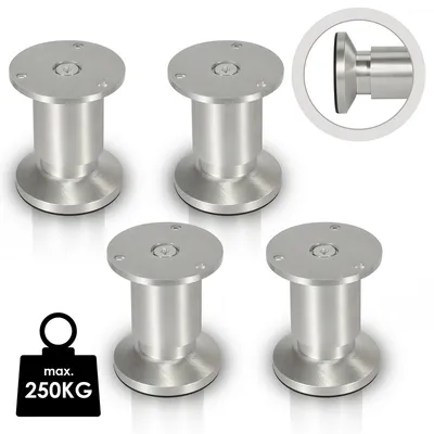 Obrázek produktu pro Jiubiaz 4X nábytkové nožičky Podpěra pro gauč Noha skříně Nastavitelná noha skříně Noha pohovky Noha postele-Hliník-150mm