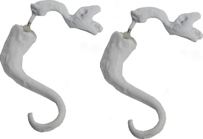 Produktbild von 3D Schlange Ohrstecker Ohrringe in der Farbe Weiß