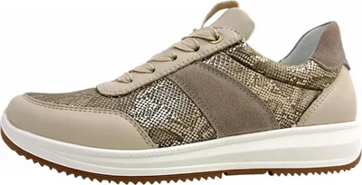 Image de Ara OSAKA 3.0 : Chaussures de sport pour femmes, lacets, couleur beige, style décontracté