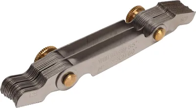 Obrázek produktu pro Závitoměr 55 60 52 čepelí Metrický imperiální nástroj pro měření rozteče šroubů z nerezové oceli